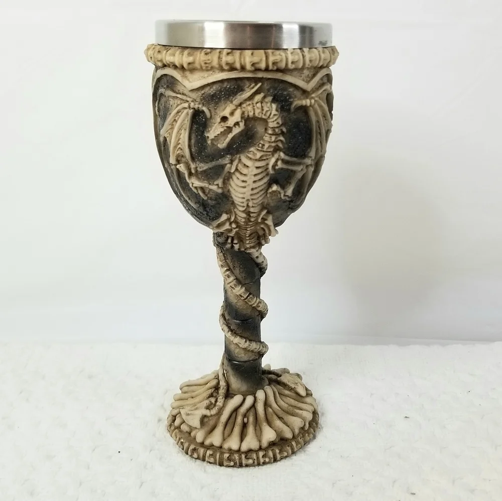 Dragon Skull Goblet Wine Cocktail Bar Party Drinkware Halloween Gift Home Decor